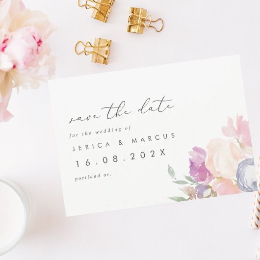 Save The Date Pastel Printemps Floral Mariage Enregistrer La Dat