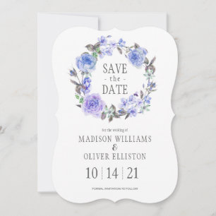 Save The Date Pastel Purple Aquarelle Florale Enregistrer la d