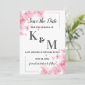 Save The Date Pastel Rose Simple Abstrait Minimal (Debout devant)