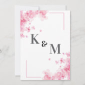 Save The Date Pastel Rose Simple Abstrait Minimal (Dos)