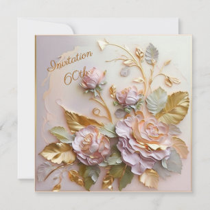 Save The Date Pastel Rosegold Rose 60e