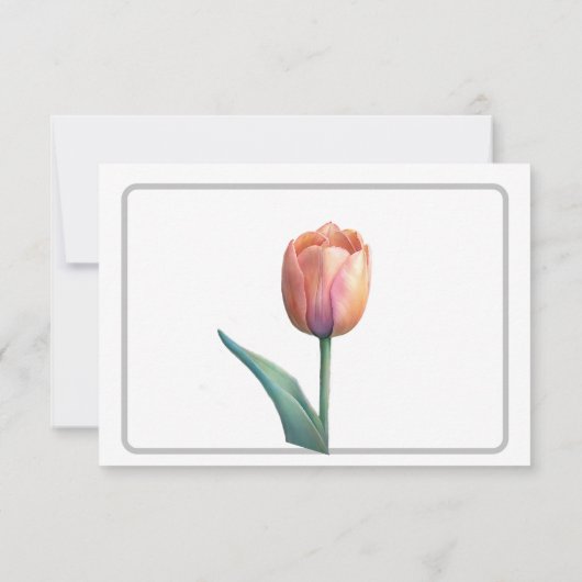 Save The Date Pastel Tulip Mariage Suite Typographie élégante (Dos)