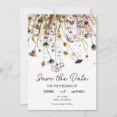 Save The Date Pastels Fleurs sauvages simples (Devant)