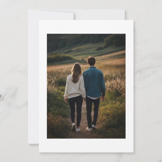 Save The Date Pastels Fleurs sauvages simples (Dos)