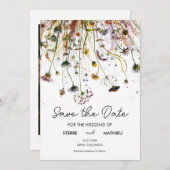 Save The Date Pastels Fleurs sauvages simples (Devant / Derrière)