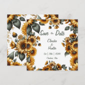 Save The Date Patch de tournesol Enregistrer la date (Devant / Derrière)