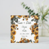 Save The Date Patch de tournesol Enregistrer la date (Debout devant)