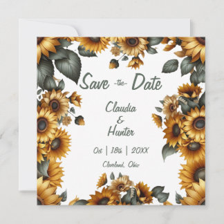 Save The Date Patch de tournesol Enregistrer la date