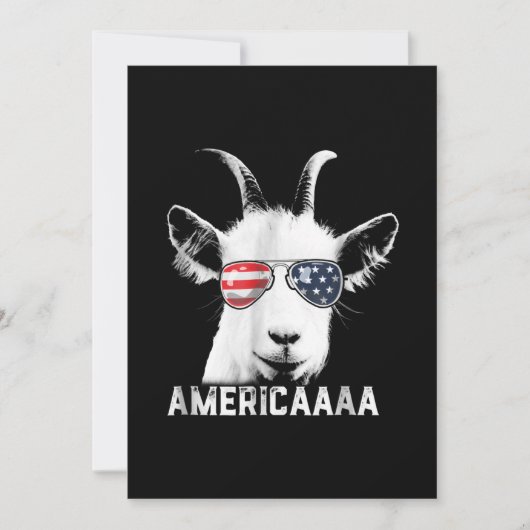 Save The Date Patriotic Goat Funny (Devant)