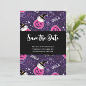 Save The Date Patters de Cute Cats et Pumkins (Debout devant)