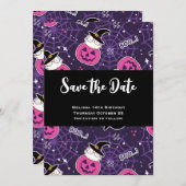 Save The Date Patters de Cute Cats et Pumkins (Devant / Derrière)