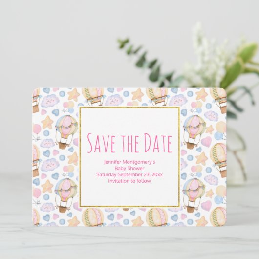 Save The Date Patters de Whimsical Watercolor (Debout devant)
