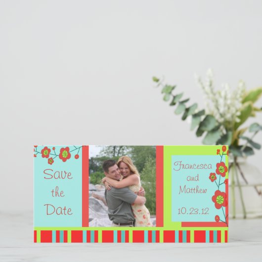 Save The Date Pavot Fun Enregistrer la date Personnalisé