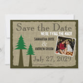 Save The Date Pays boisé Enregistrer la date (Devant)