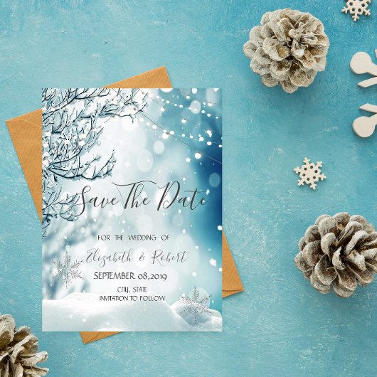Save The Date Pays des merveilles d'hiver, Guirlandes lumineuses