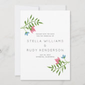 Save The Date Pays fleur sauvage Mariage botanique Photo (Devant)