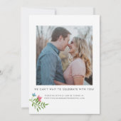 Save The Date Pays fleur sauvage Mariage botanique Photo (Dos)