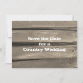 Save The Date Pays Grange mariage en bois Enregistrer la date (Devant)