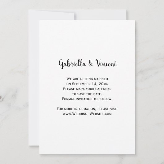 Save The Date Pays Rose Cowboy Boots Mariage Enregistrer la date (Dos)