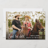 Save The Date Pays Western Mariage Deux photos Enregistrer la da (Devant)