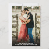 Save The Date Pays Western Mariage Deux photos Enregistrer la da (Dos)