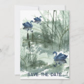 Save The Date Paysage des lacs avec cygnes enregistrer la date (Devant)