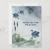 Save The Date Paysage des lacs avec cygnes enregistrer la date (Dos)