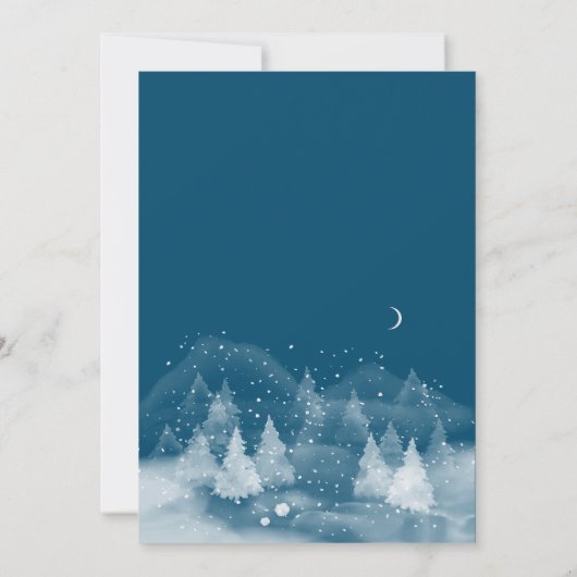 Save The Date Paysage hivernal Neige Enregistrer La Date (Dos)