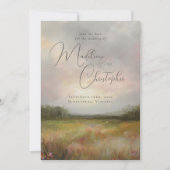 Save The Date Paysage Peinture Fleur sauvage été Meadow Photo (Devant)