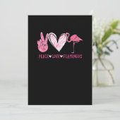 Save The Date Peace Love Flamingo | Flamingo Lover (Debout devant)