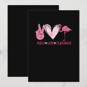 Save The Date Peace Love Flamingo | Flamingo Lover (Devant / Derrière)