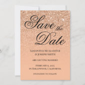 Save The Date Peach Glitter Gradient (Devant)
