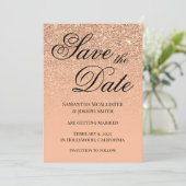 Save The Date Peach Glitter Gradient (Debout devant)