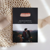 Save The Date Peach Green Navy Pastel Ajouter Image Enregistrer