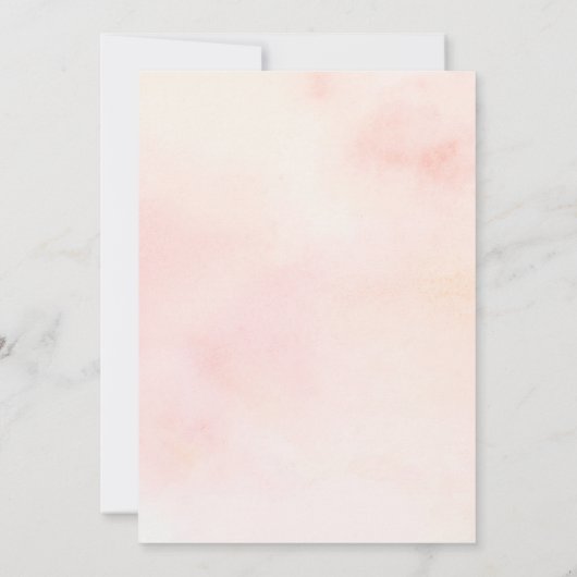 Save The Date Peach Pastel Peach Pink FlorMariage (Dos)