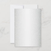 Save The Date Peach Roses Floral Silver Glitter Elegant Wedding (Dos)