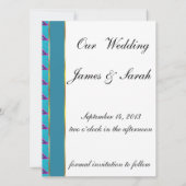 Save The Date Peacock Blue Paisley (Dos)