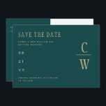 Save The Date Peacock TURQUOISE Green Gold Mariage ENREGISTRER L<br><div class="desc">⭐ Design par LeahG®. Félicitations à votre fiançailles. 📌 NIP cette conception à votre tableau de bord mariage sur Pinterest et profiter de votre voyage de planification mariage. 🥰 Vos amis et votre famille aimeront cet objet de mariage moderne et minimaliste, simple et élégant. Cela fait partie d'une collection de...</div>