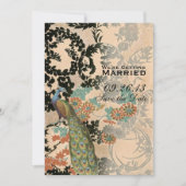 Save The Date Peacock vintage (Devant)