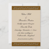 Save The Date Pearl Icing sur Mocha Enregistrer la date (Devant)