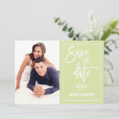 Save The Date Pearlescent jaune et Mariage blanc Enregistrer la  (Debout devant)