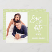 Save The Date Pearlescent jaune et Mariage blanc Enregistrer la  (Devant / Derrière)