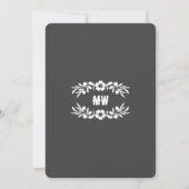 Save The Date Pêcher Mariage Floral Enregistrer La Date (Dos)
