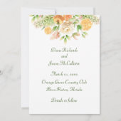 Save The Date Pêches et fleurs de crème et fruits (Dos)