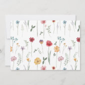 Save The Date Peint couleur aquarelle Meadow Fleur sauvage (Dos)