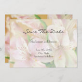 Save The Date Peinture douce Alstromeria (Devant / Derrière)