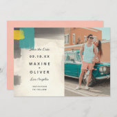 Save The Date Peinture moderne Pastel Mariage (Devant / Derrière)