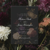 Save The Date Peinture Romantique de Fleurs Humeur Sombre pour M