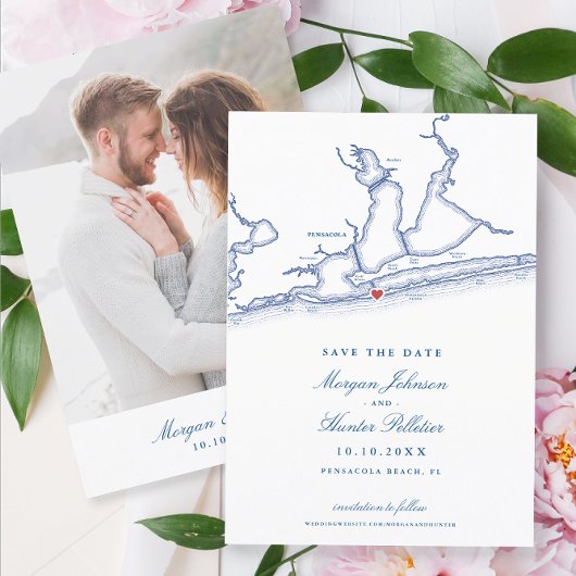 Save The Date Pensacola Beach Floride Mariage élégant