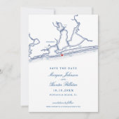 Save The Date Pensacola Beach Floride Mariage élégant (Devant)